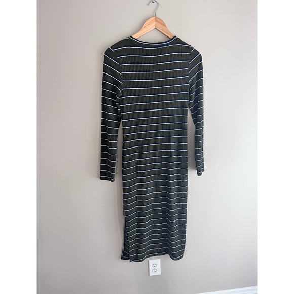 Abercrombie & Fitch Stripped fitted midi dress - Picture 2 of 4
